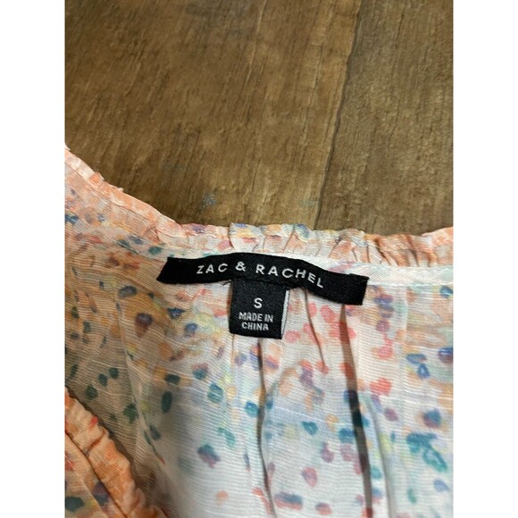 Zac & Rachel Top Womens Small S Colorful Pull Over Blouse - Picture 5 of 5